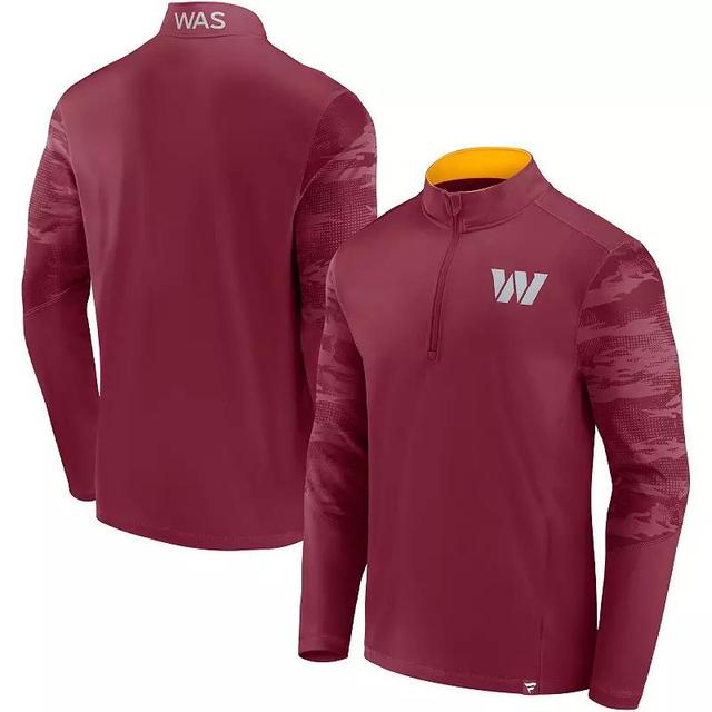 Mens Fanatics Burgundy Washington Commanders Ringer Quarter-Zip Jacket Product Image