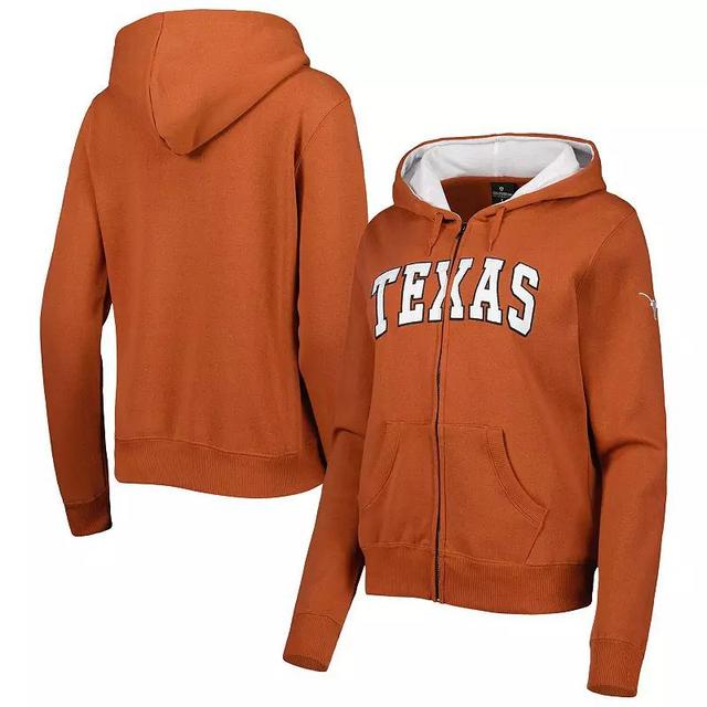 Womens Colosseum Texas Orange Texas Longhorns Arched Name Full-Zip Hoodie Product Image