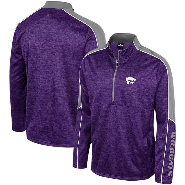 Mens Colosseum Kansas State Wildcats Marled Half-Zip Jacket Product Image