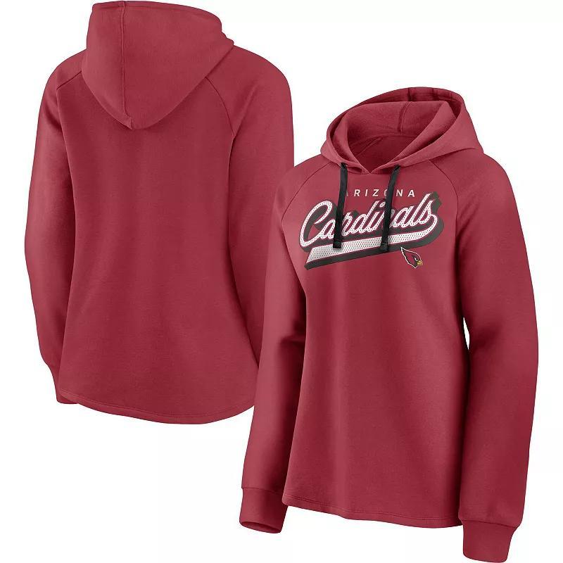 Womens Fanatics Black Wisconsin Badgers Script Raglan Pullover Hoodie Product Image