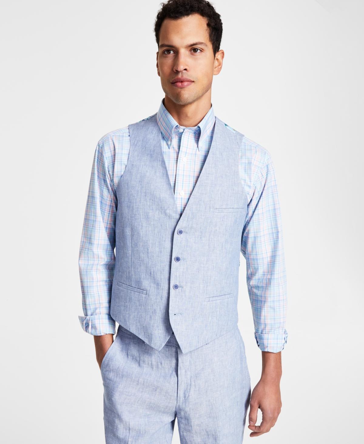 Bar Iii Mens Slim-Fit Linen Suit Vest, Created for Macys Product Image