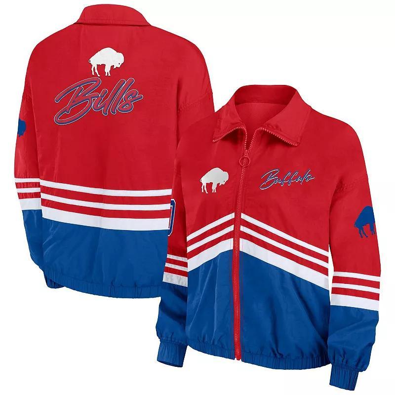 Womens WEAR by Erin Andrews Buffalo Bills Vintage Throwback Windbreaker Full-Zip Jacket Product Image