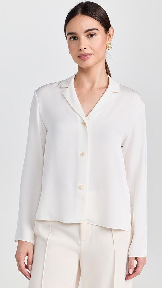 Theory Lapel Collar Blouse | Shopbop Product Image