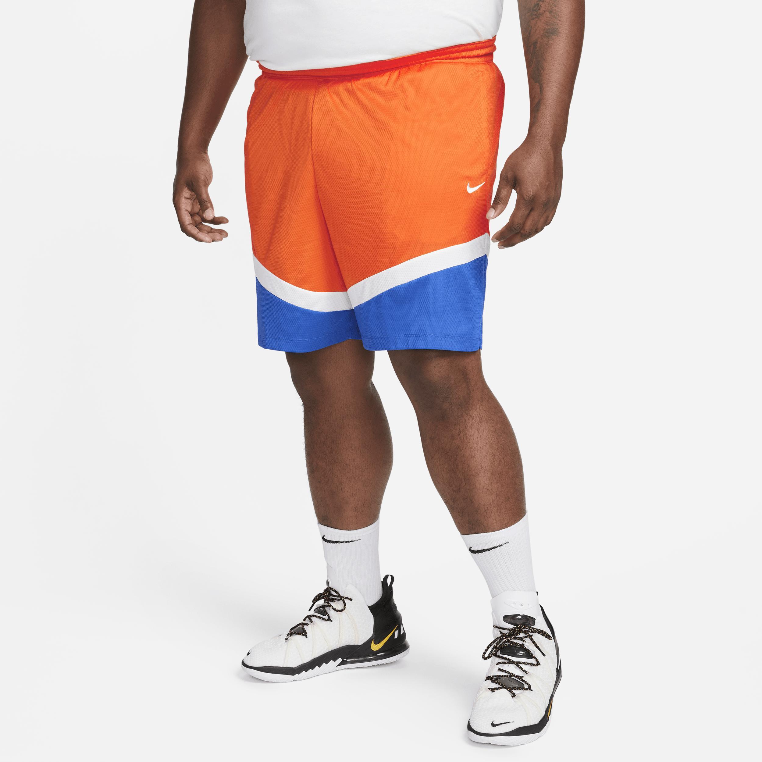 Men's Icon Dri-fit 8" Basketball Shorts In Orange Product Image