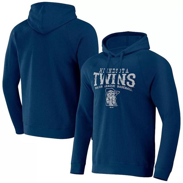 Mens Darius Rucker Collection by Fanatics Navy Minnesota Twins Waffle-Knit Raglan Pullover Hoodie Product Image