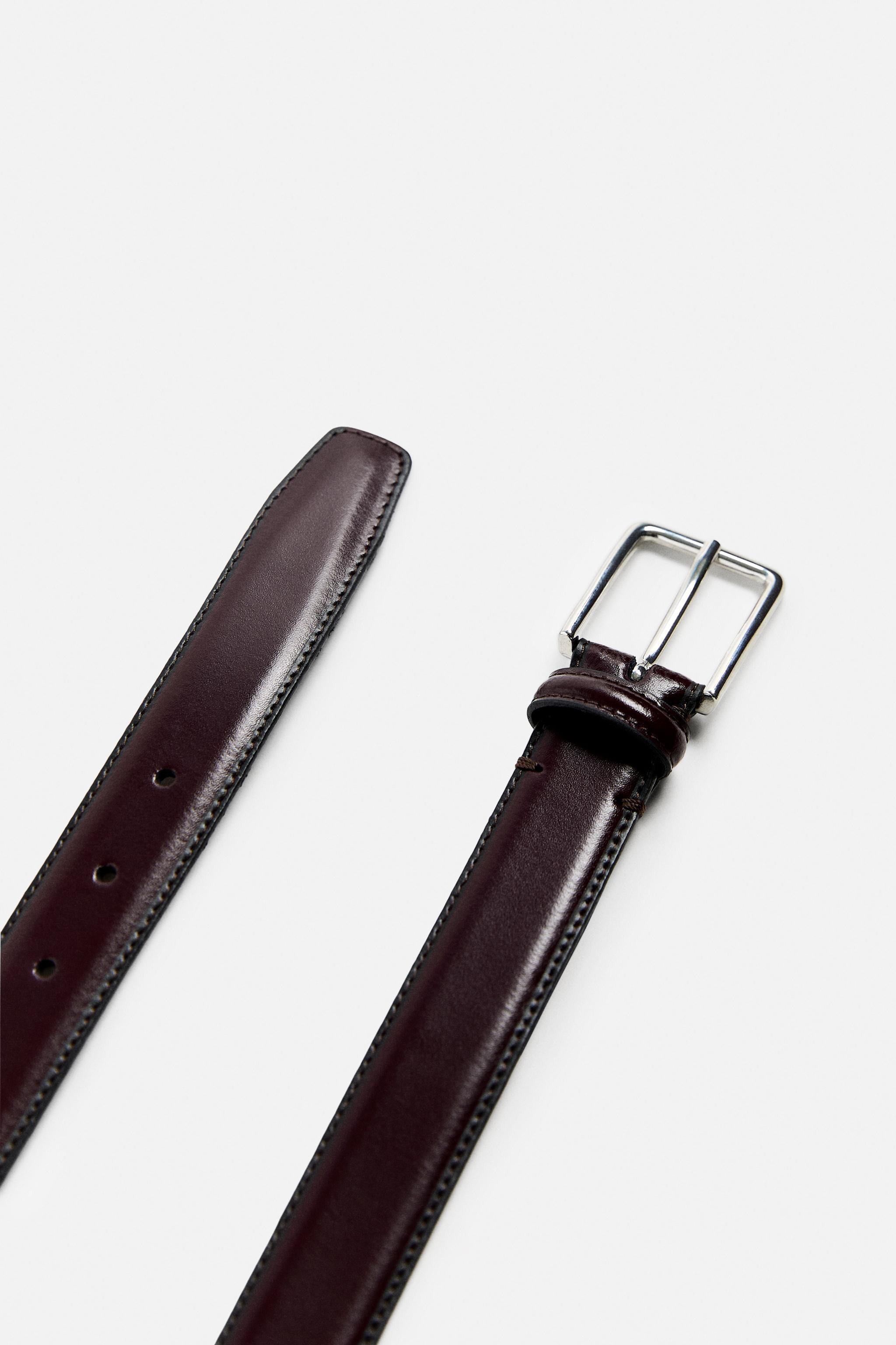 TOPSTITCH LEATHER BELT Product Image