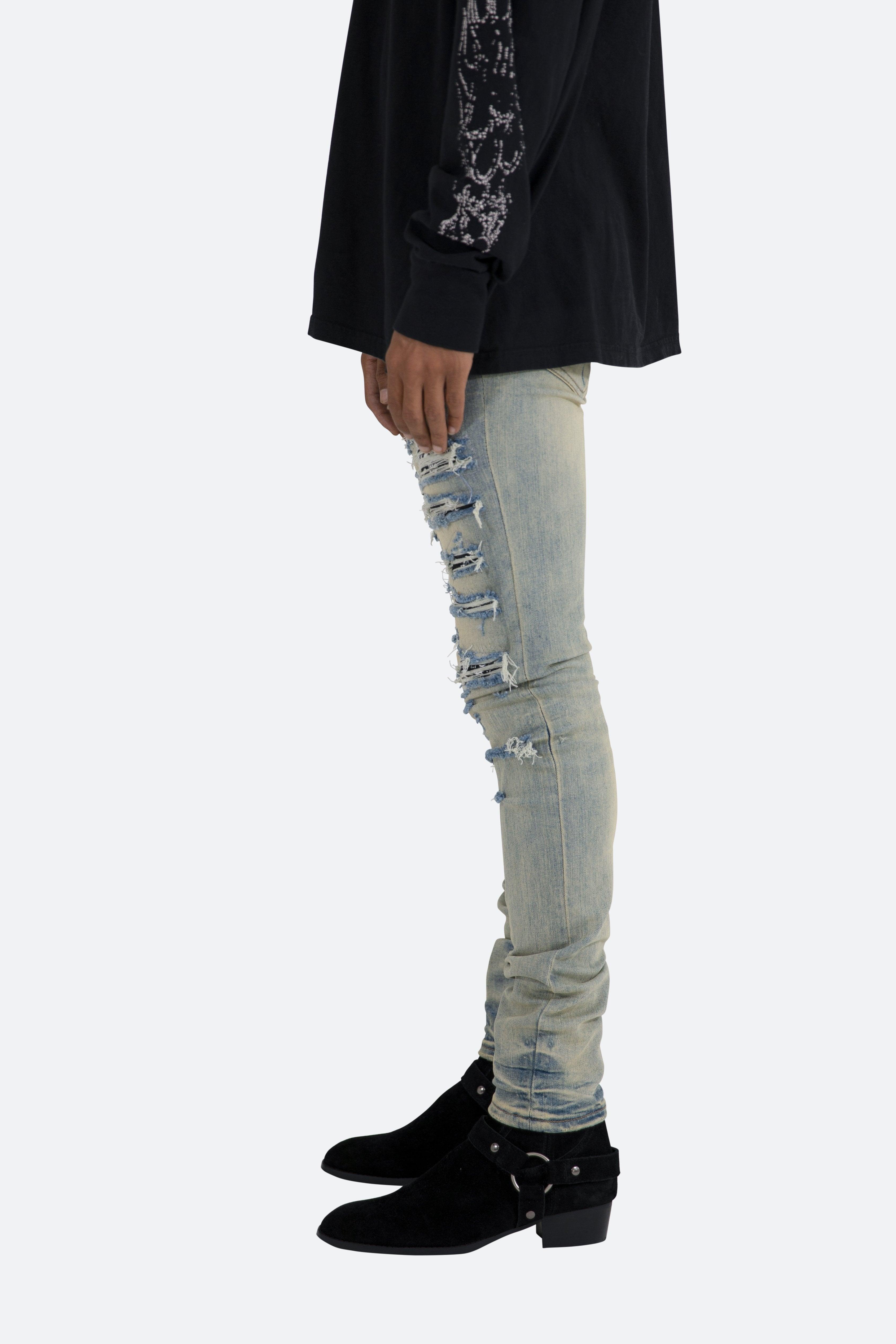 X165 Paisley Skinny Denim - Blue/Black Product Image