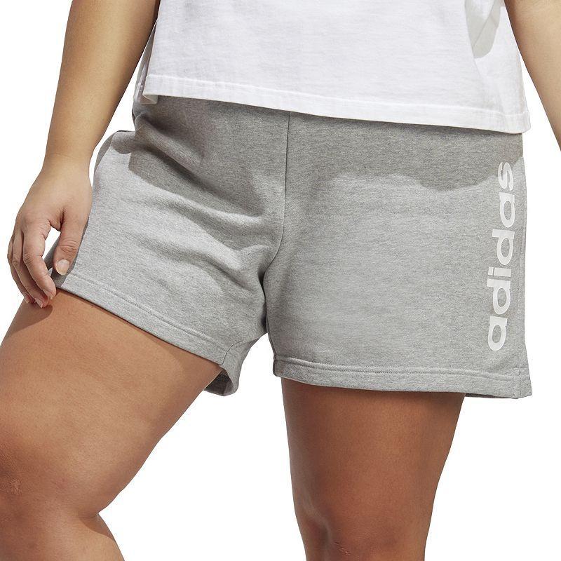 Plus Size adidas Essentials Linear French Terry Shorts, Womens Product Image