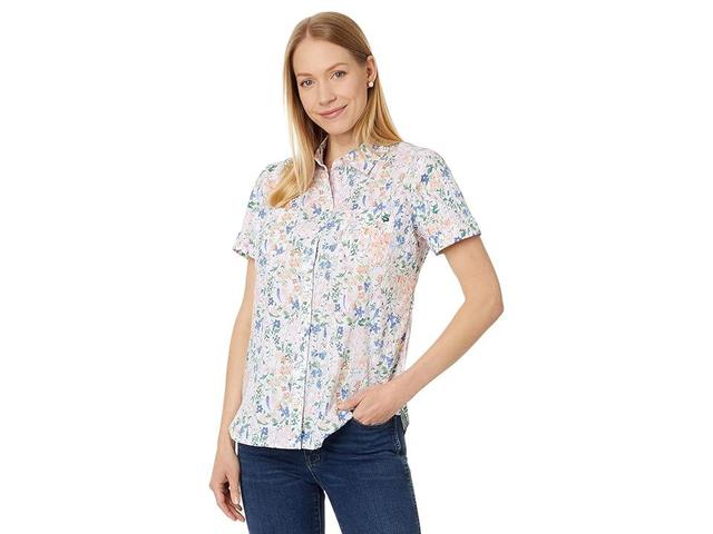 Tommy Hilfiger Garden Floral Camp Shirt (Bright White Multi) Women's Clothing Product Image