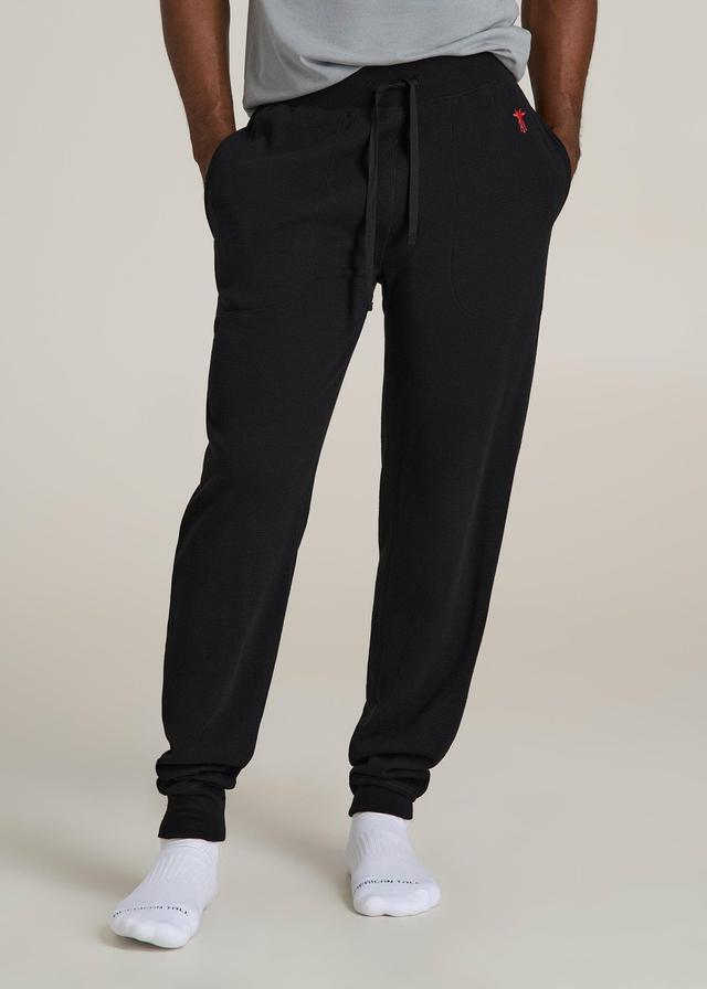 Waffle-Knit Lounge Jogger for Tall Men in Black Product Image