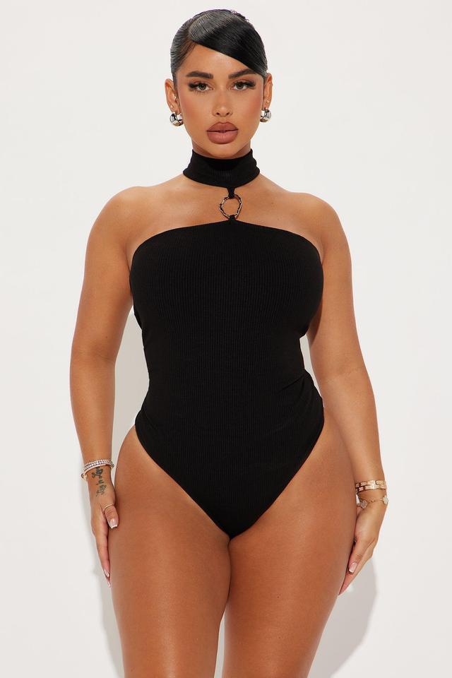 Azalea Ribbed Bodysuit - Black Product Image