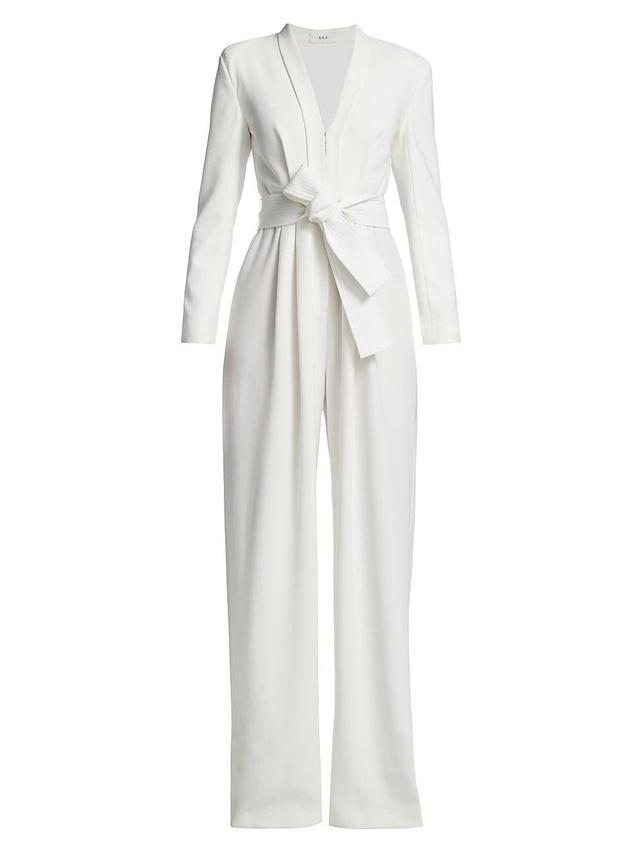 Womens Kieran II Belted Crepe Wide-Leg Jumpsuit Product Image