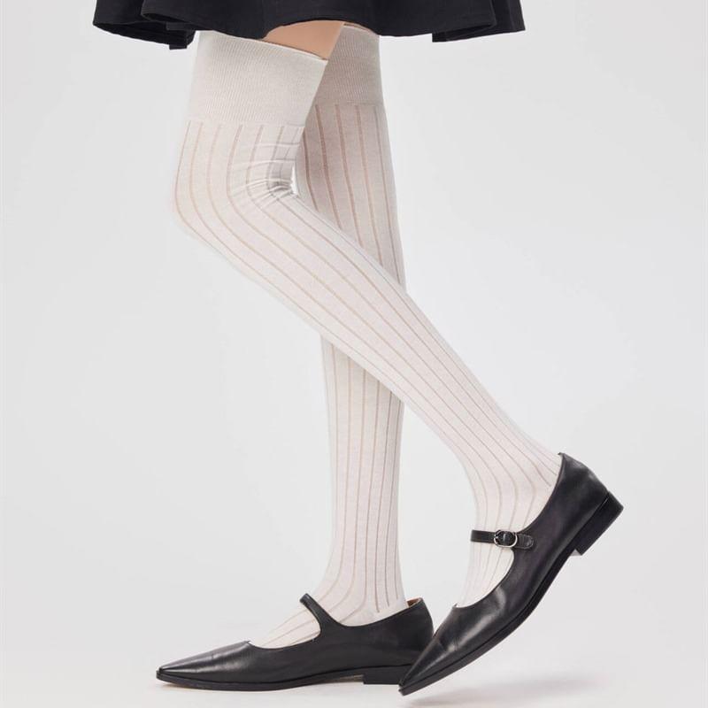 Over Knee Ribbed Socks Product Image