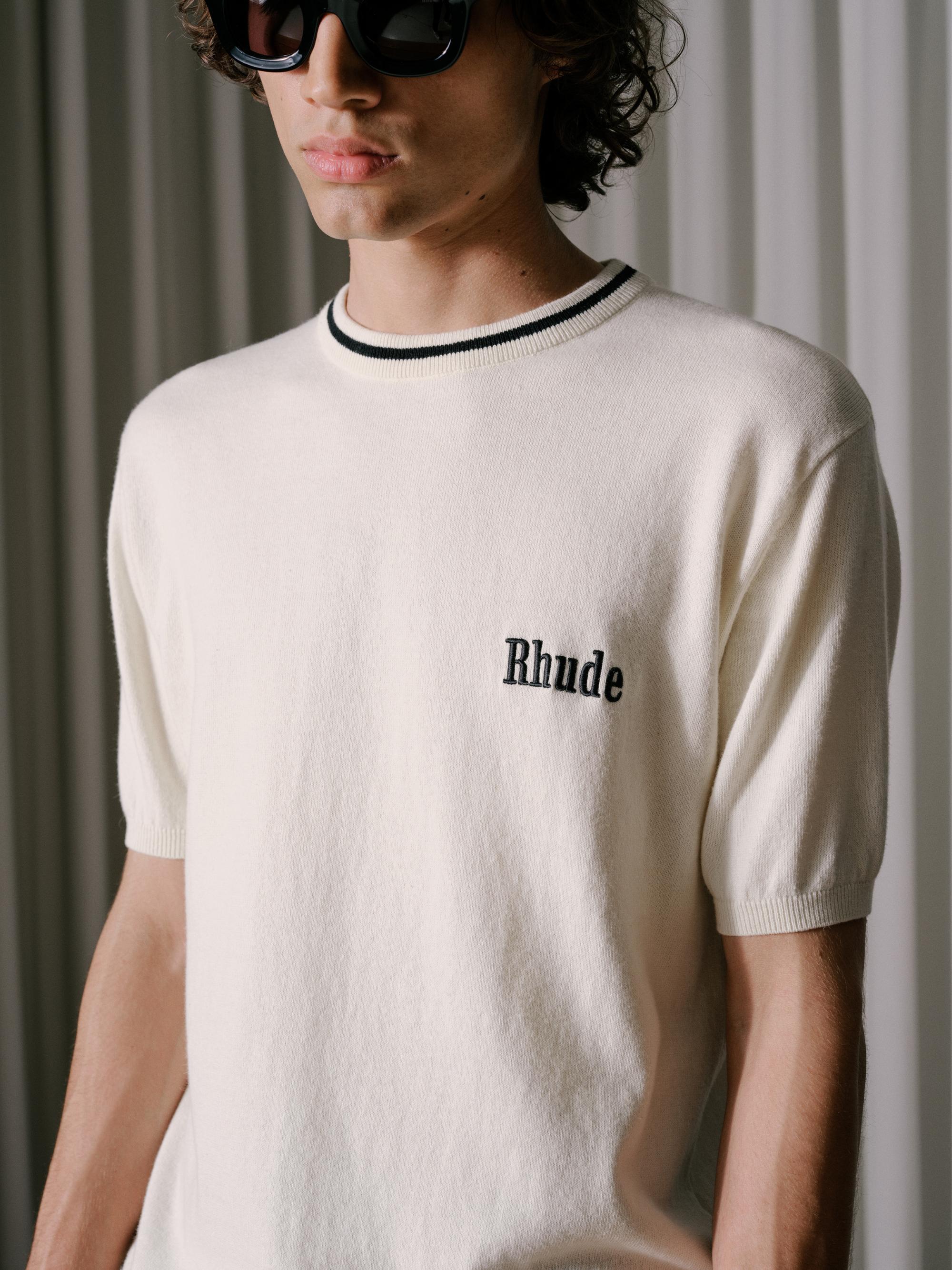 RHUDE LOGO KNIT TEE Male Product Image