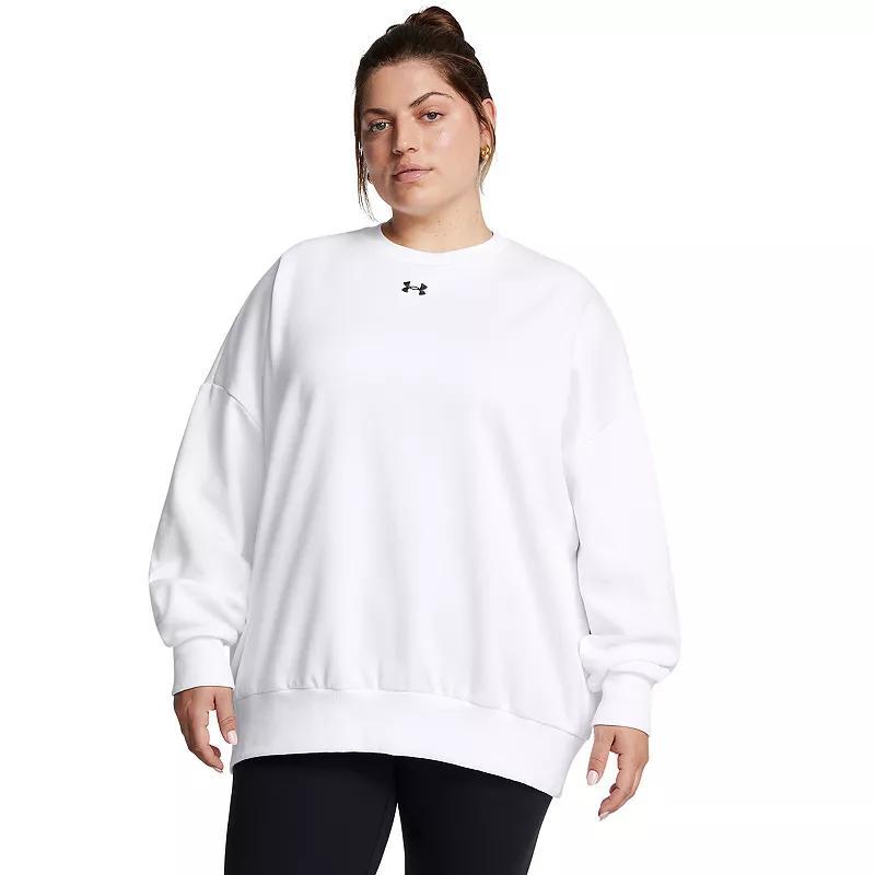 Plus Size Under Armour Rival Fleece Oversized Crew Sweatshirt, Womens Product Image