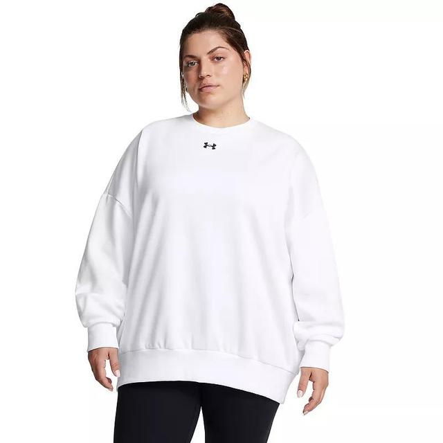 Plus Size Under Armour Rival Fleece Oversized Crew Sweatshirt, Womens Product Image