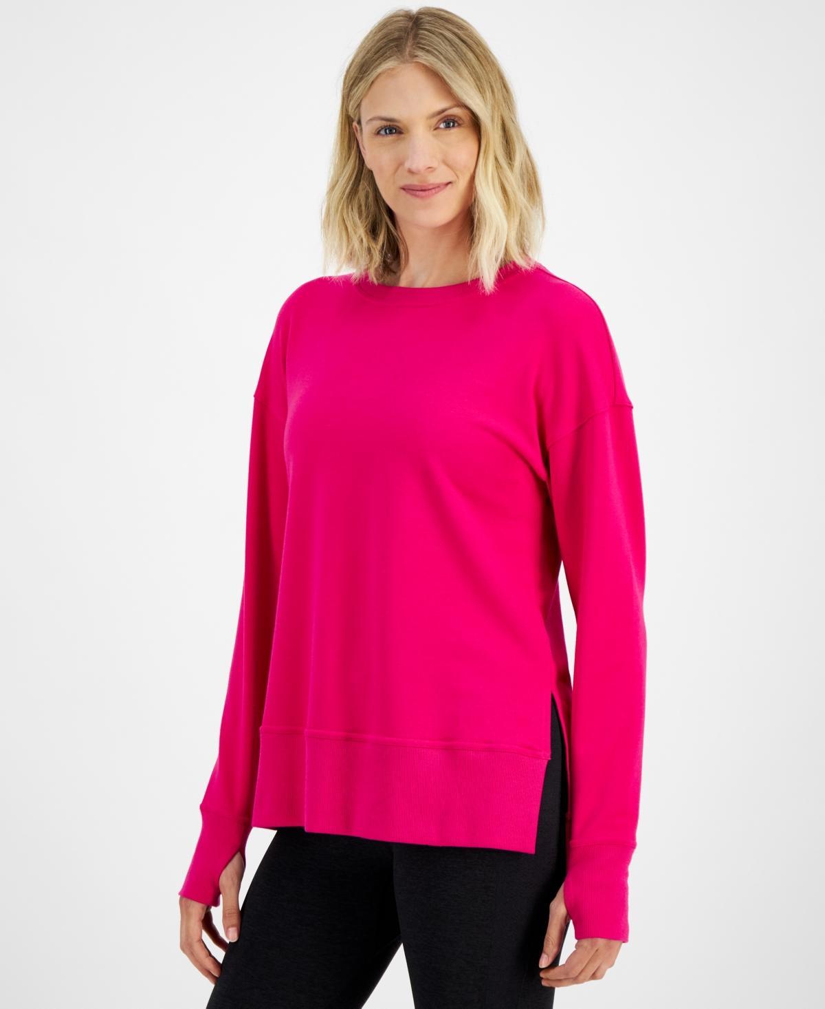 Id Ideology Womens Comfort Crewneck Long-Sleeve Tunic Top, Created for Macys Product Image