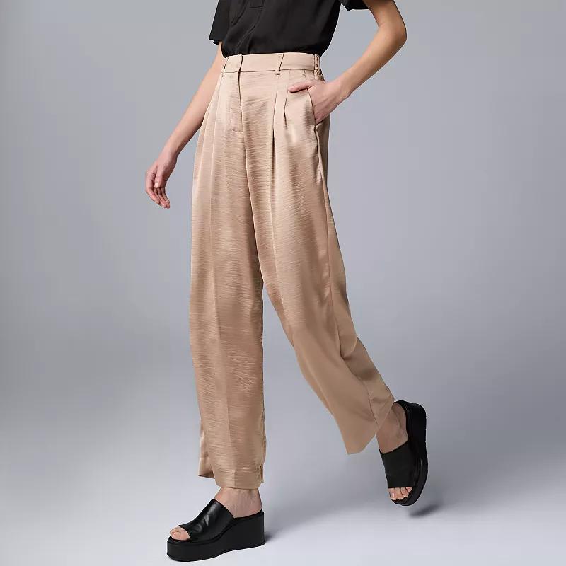 Womens Simply Vera Vera Wang High Rise Effortless Ankle Trousers Product Image