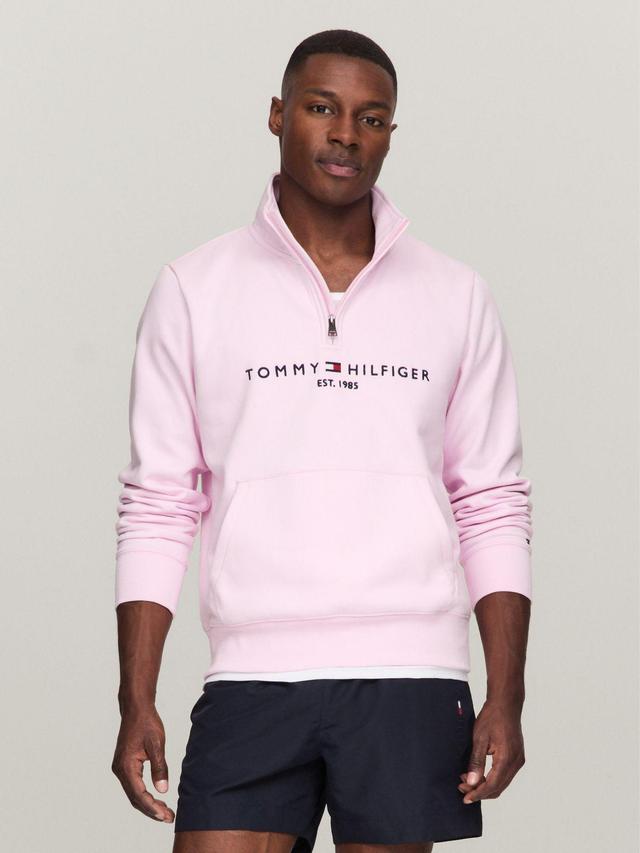 Tommy Hilfiger Men's Tommy Logo Quarter-Zip Sweatshirt Product Image