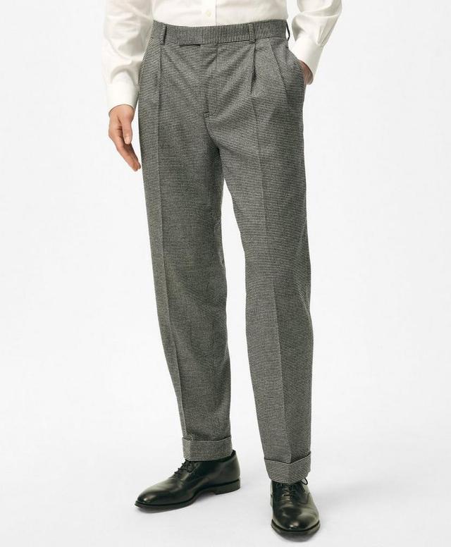 Slim Fit Houndstooth Wool-Cashmere Suit Pants Product Image