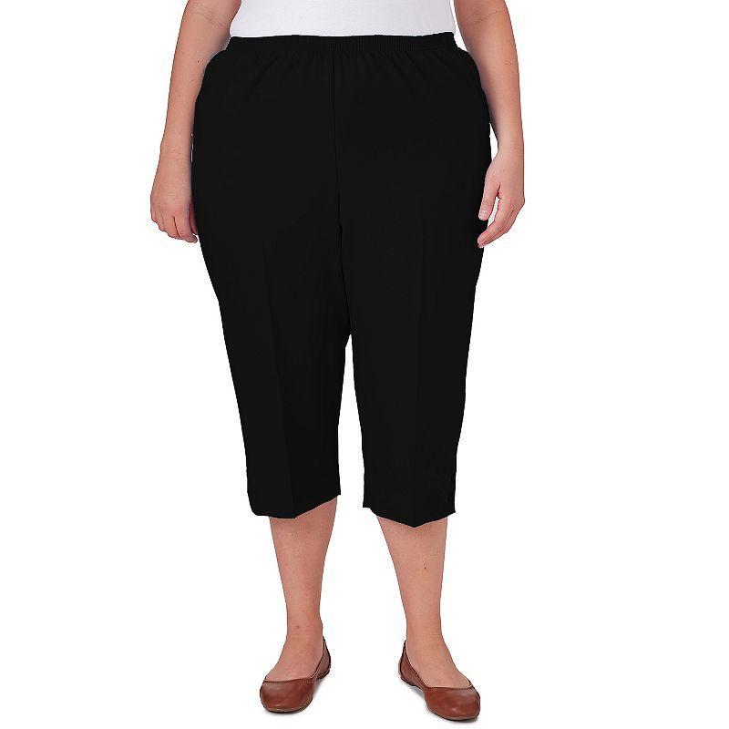 Plus Size Alfred Dunner Stretch Waist Accord Capri Pants, Womens Product Image