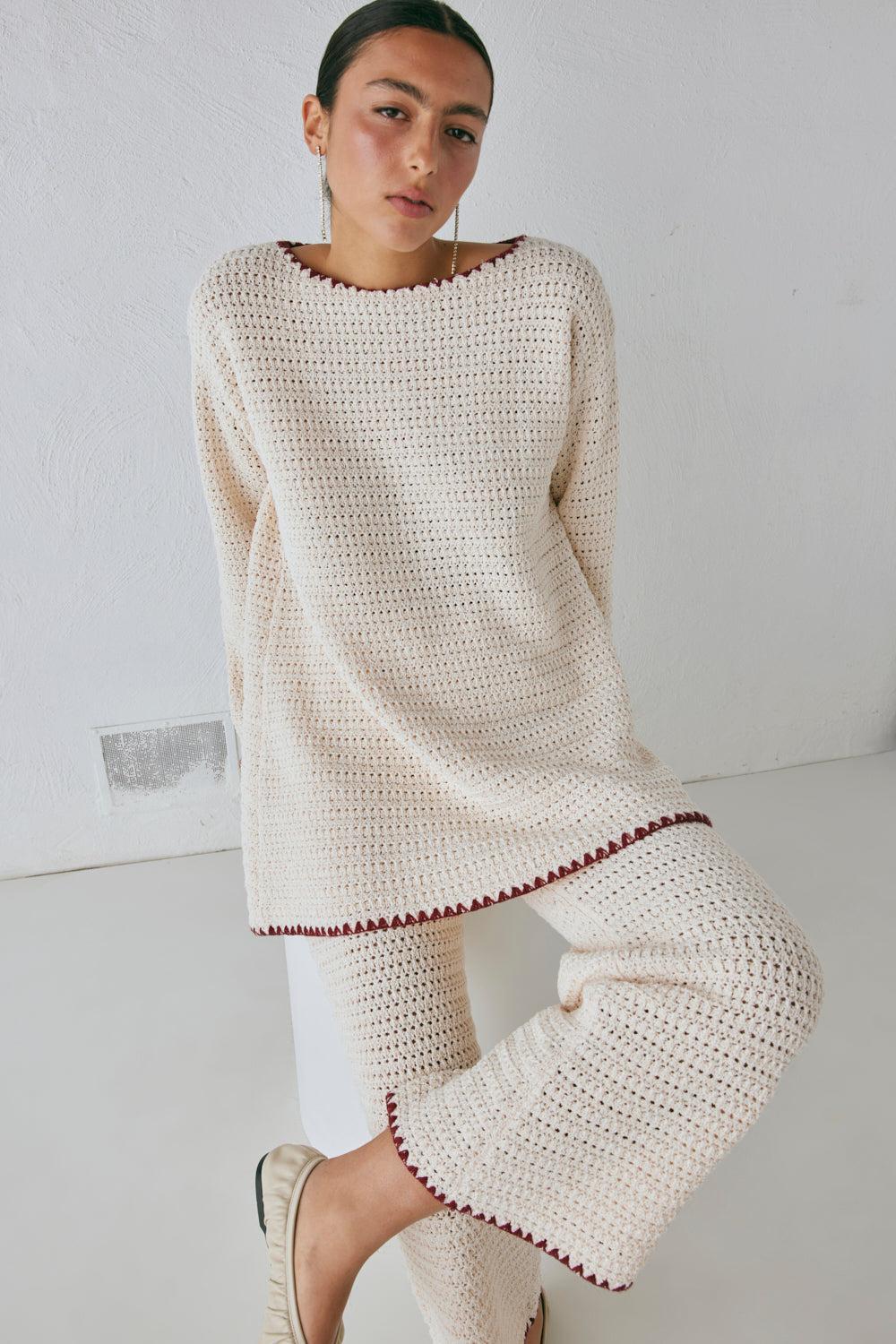 Stella Knit Tunic Cream Product Image