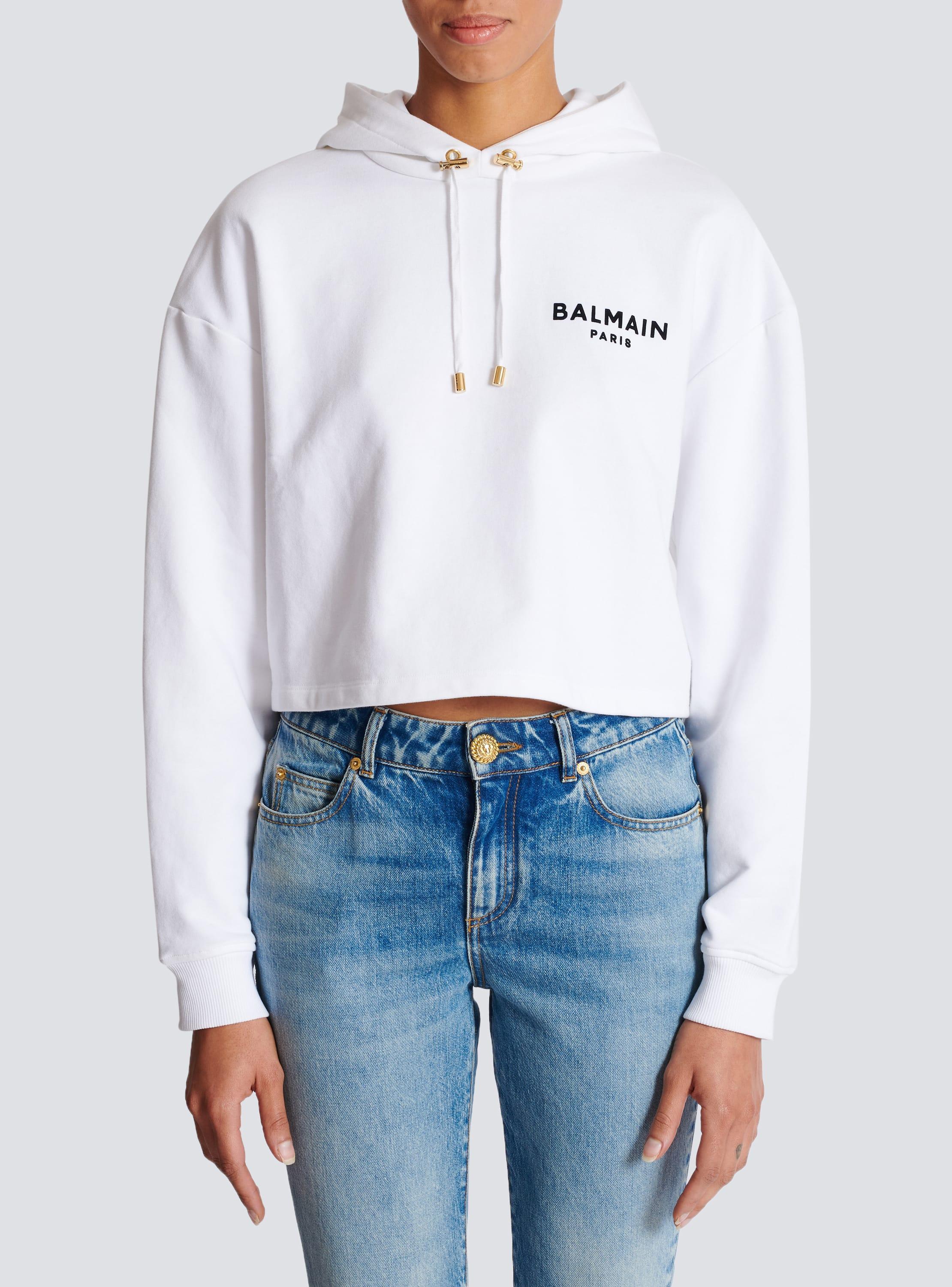 Flocked Balmain Paris hoodie Product Image