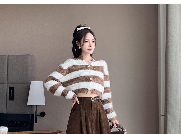 High Rise Plain Corduroy Maxi A-Line Skirt Product Image