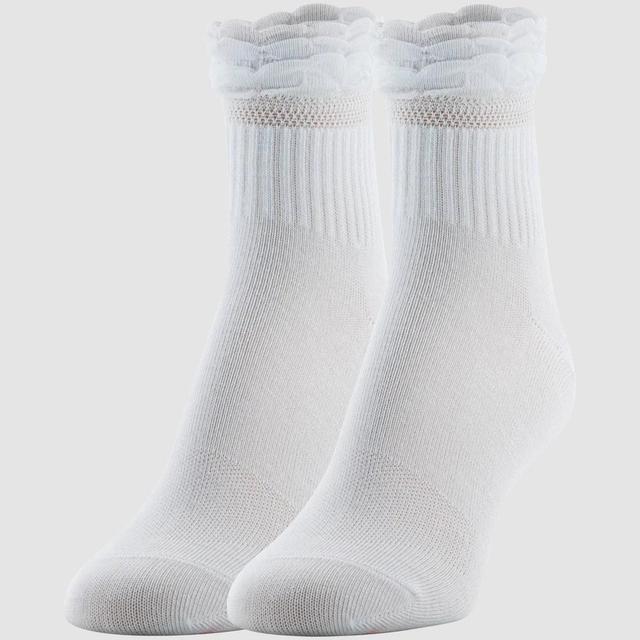 Peds Womens Ruffle Top 2pk Quarter Socks 5-10 Product Image