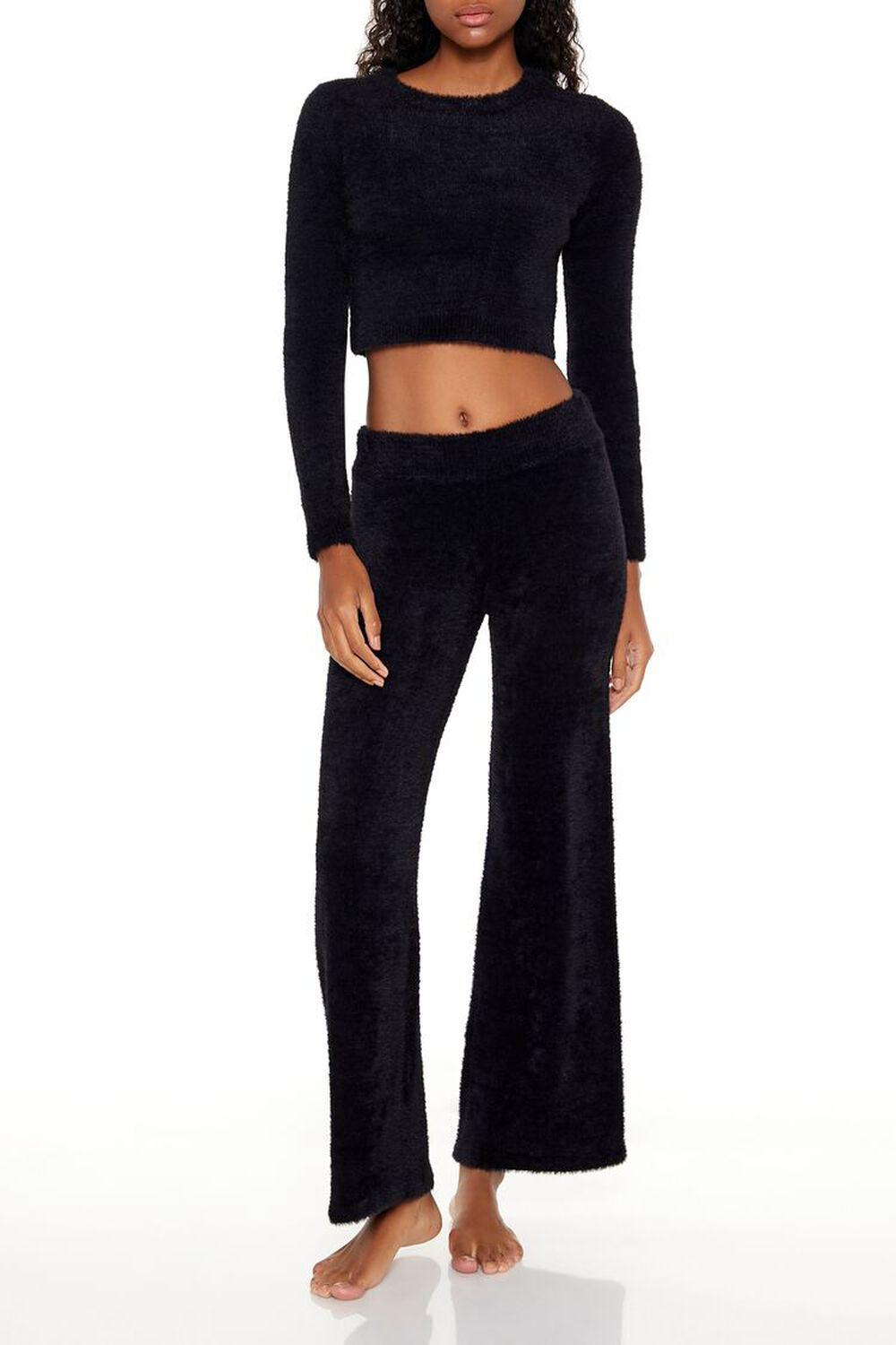 Fuzzy Knit Cropped Sweater | Forever 21 Product Image