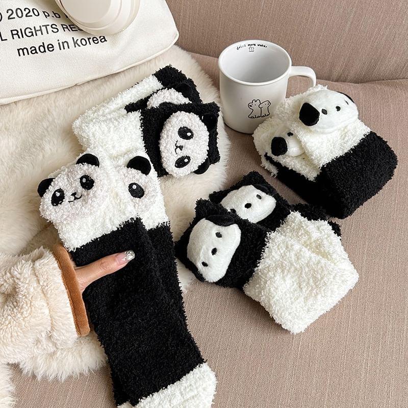 Animal Two Tone Fleece Socks / Set Product Image