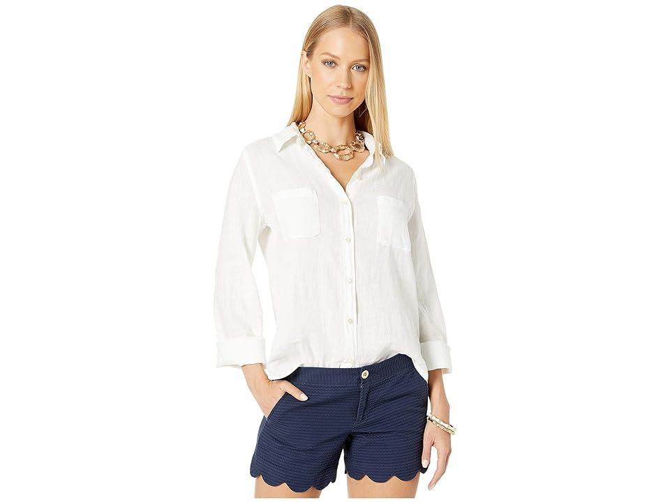 Lilly Pulitzer Sea View Button Down (Resort ) Women's Clothing Product Image