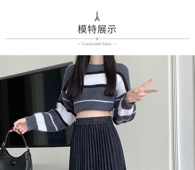 High Waist Plain Accordion Pleated Maxi A-Line Skirt Product Image