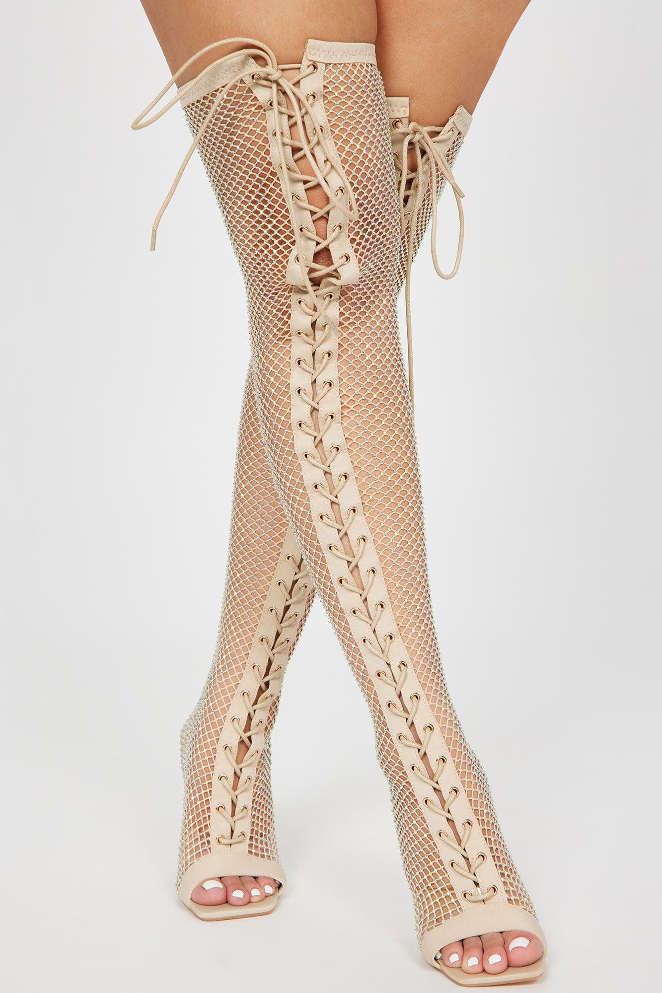 Kiss Kiss Bang Heeled Sandal - Nude product image