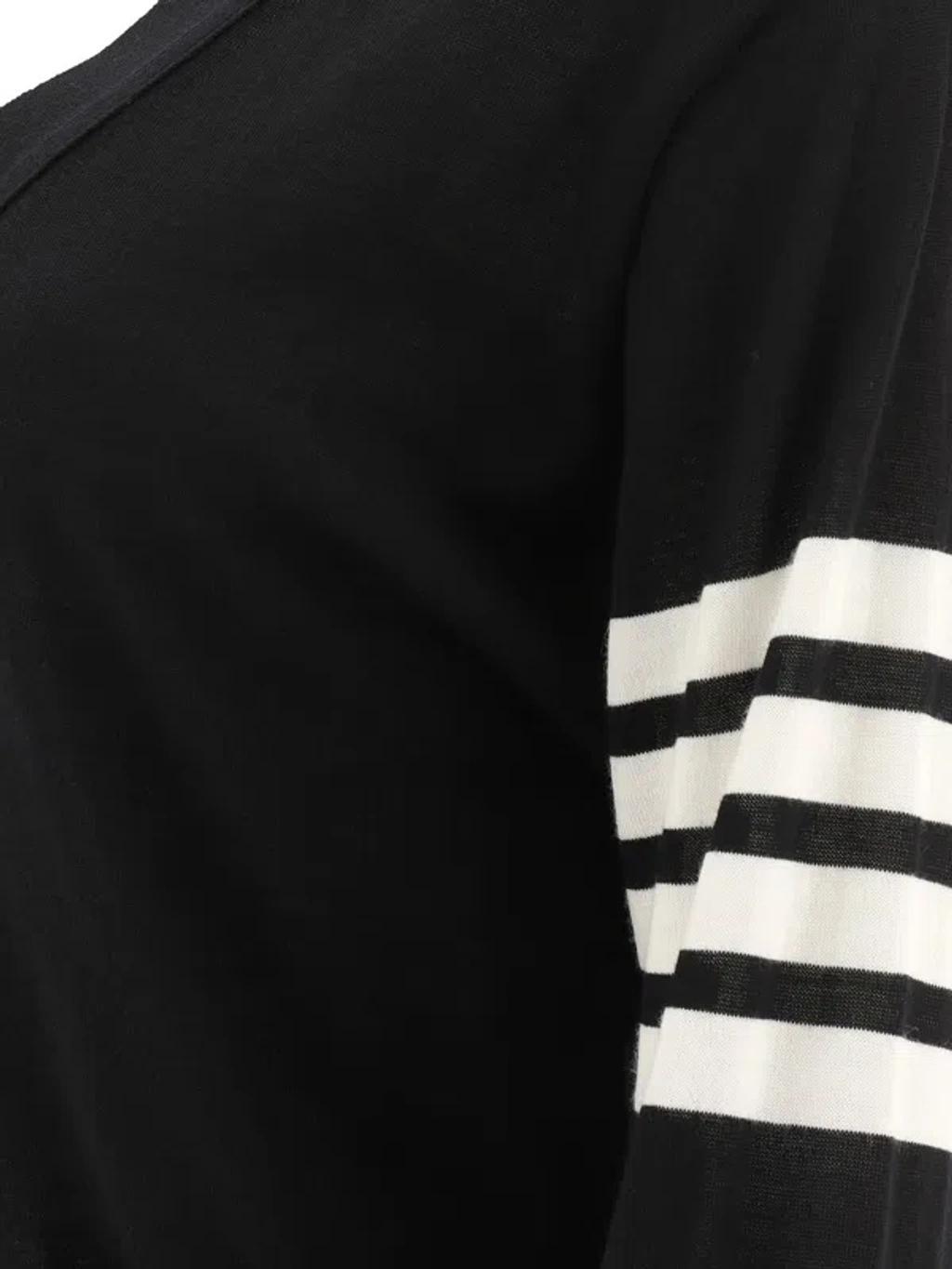 "4 Bar" Cardigan In Black Product Image