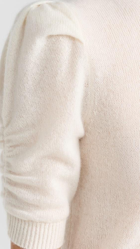 FRAME Ruched Sleeve Cashmere Sweater | Shopbop Product Image