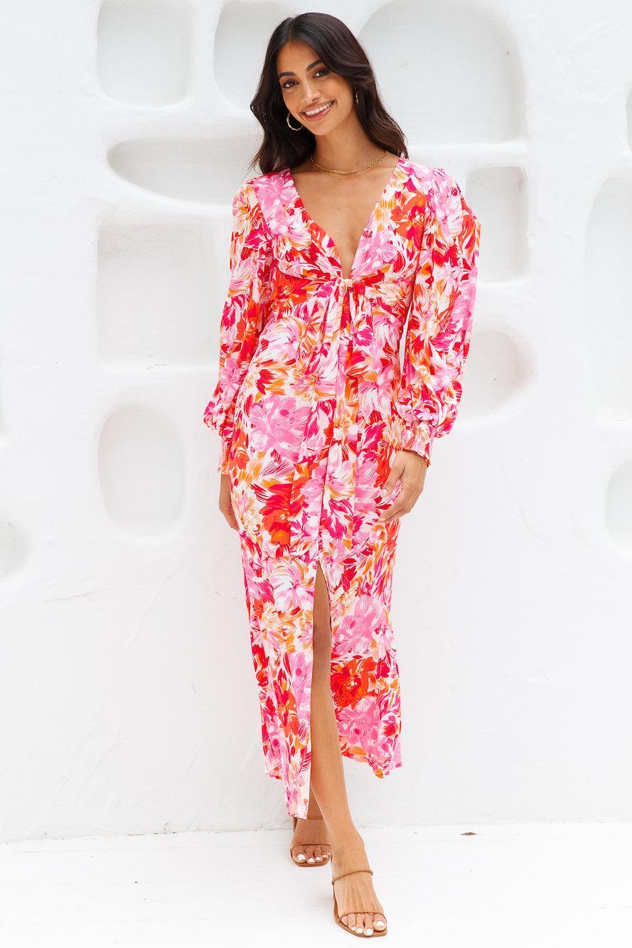 Flowery Thoughts Midi Dress Floral Product Image