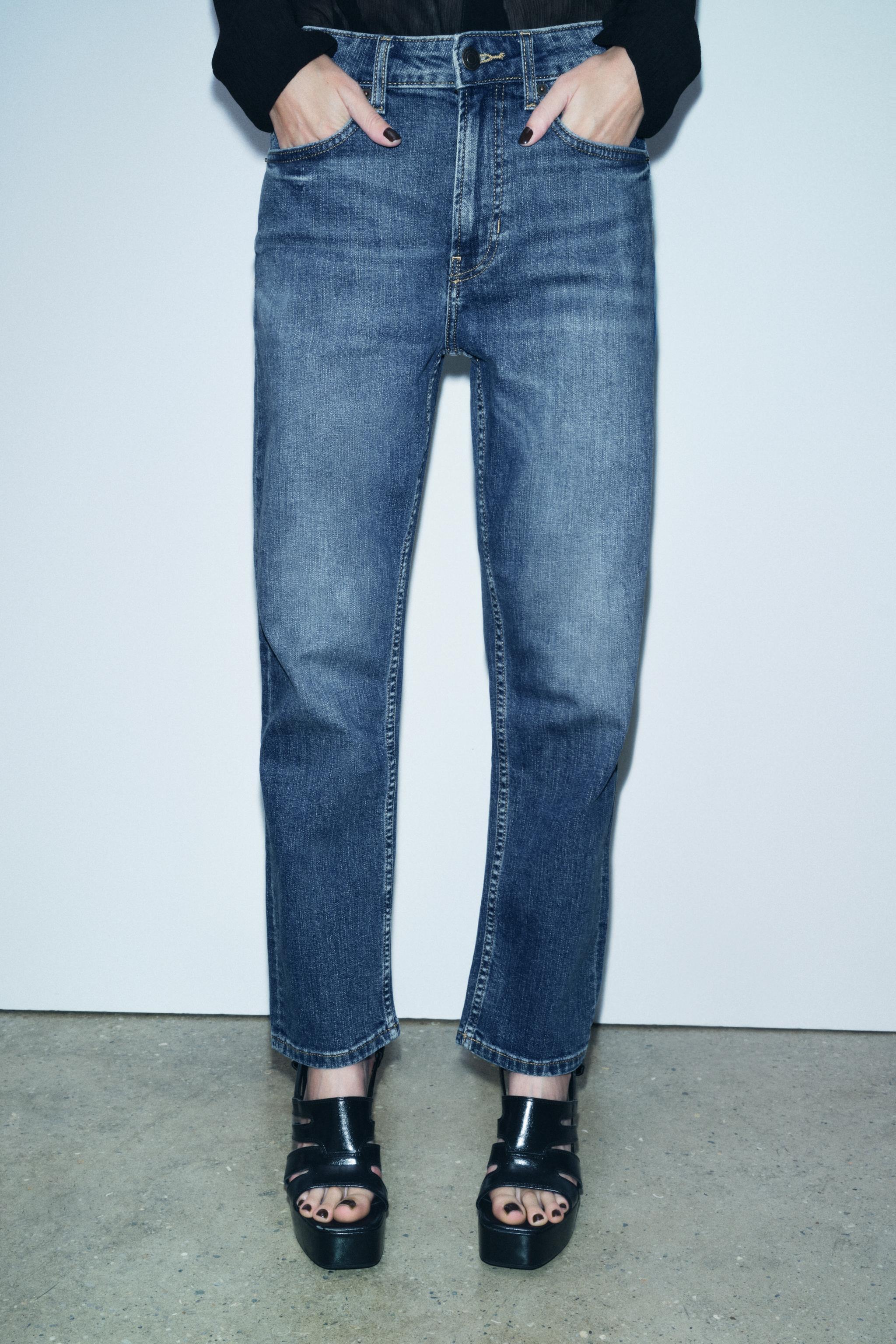 RELAXED MID WAIST SLIM JEANS ZW COLLECTION Product Image