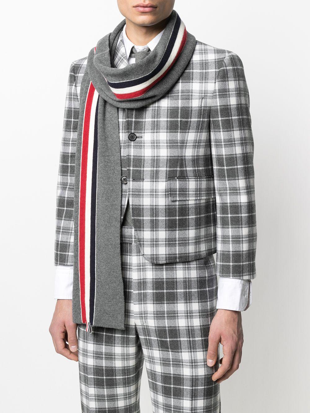 Rwb Stripe Wool Scarf In Grey Product Image