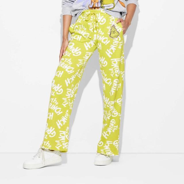 Womens The Grinch and Max Print Graphic Flare Pants Product Image