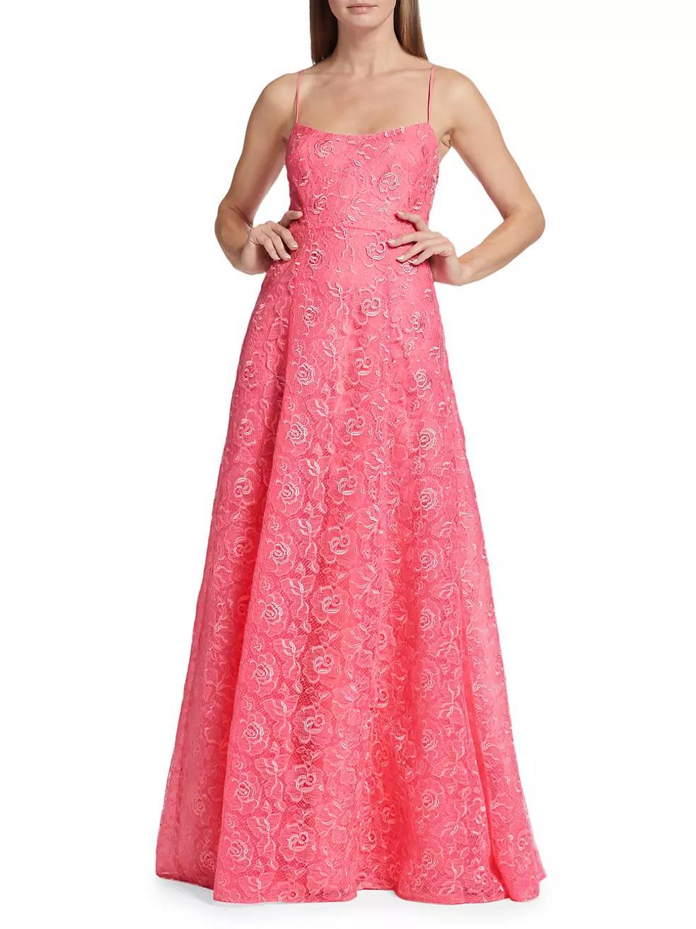 Linda Floral Lace Gown Product Image