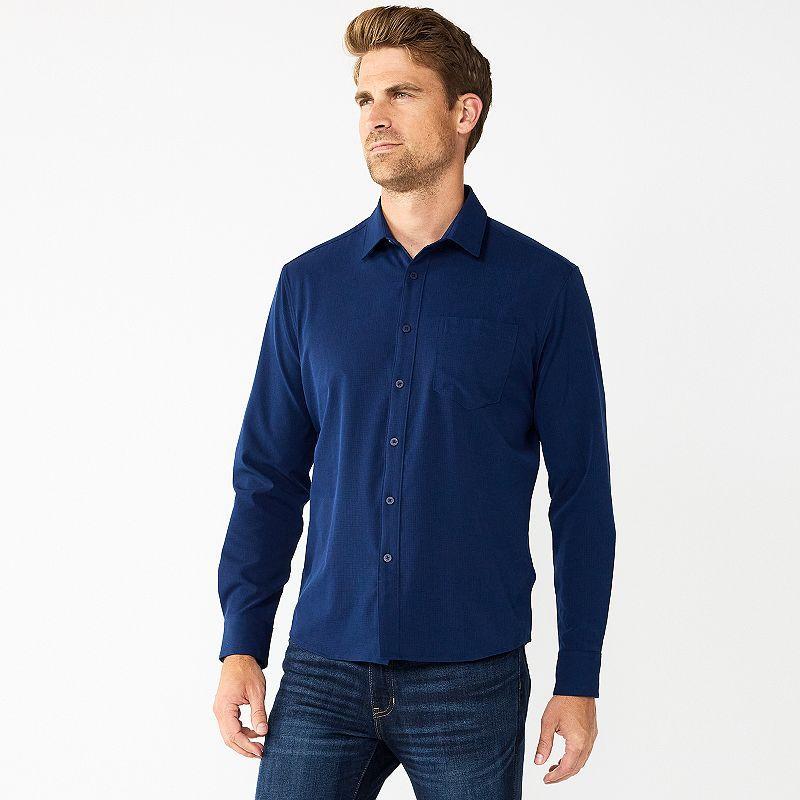 Mens Apt. 9 Standard Untucked-Fit Performance Button-Down Shirt Product Image