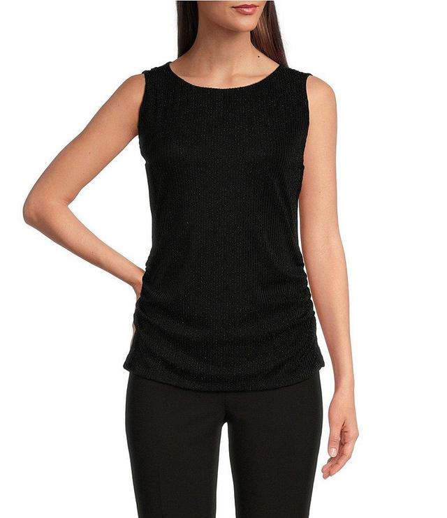 Calvin Klein Sparkle Rib Knit V-Neck Sleeveless Top Product Image