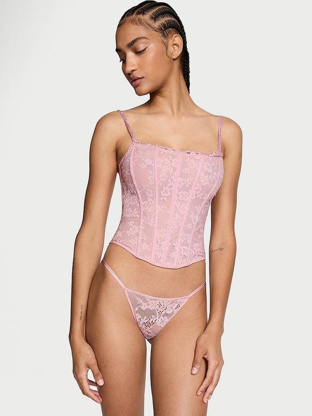 Twinkle Strap Lace Corset Set Product Image