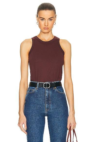 Loulou Studio Poso Tank Top Brown. (also in ). Product Image