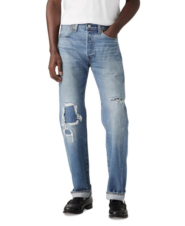 Levis Mens 501 Originals Final Hour Distressed Jeans Product Image