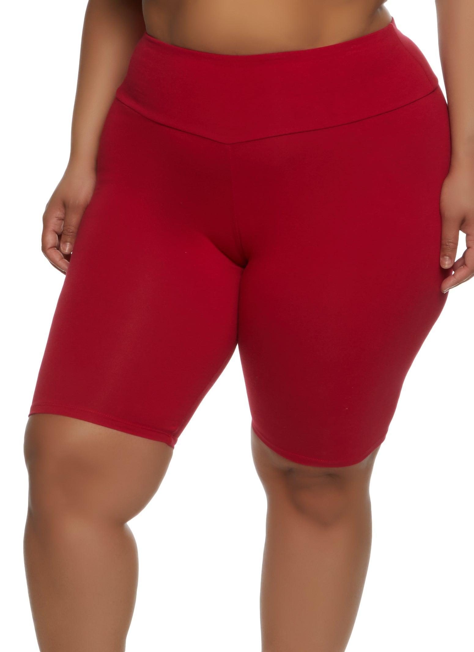 Womens Plus Size High Waisted Bike Shorts Product Image