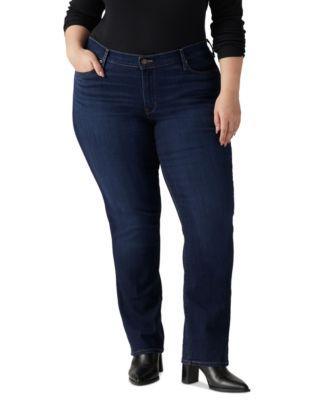 Plus Size Classic Mid-Rise Straight-Leg Jeans Product Image