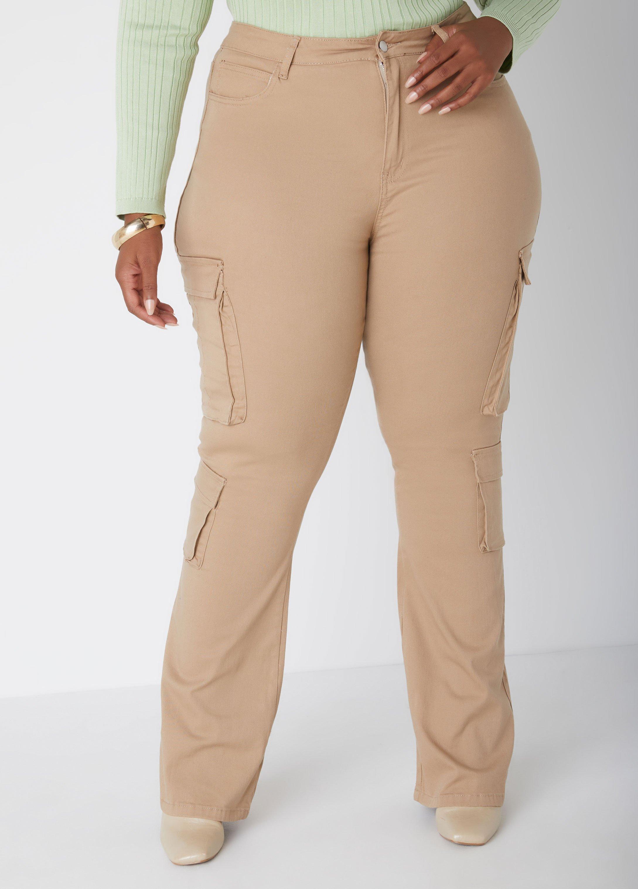 Plus Size Stacked Cargo Jeans Ashley Stewart product image