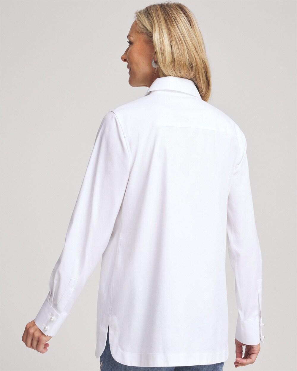 No Iron™ Faux Pearl Button Tunic Product Image